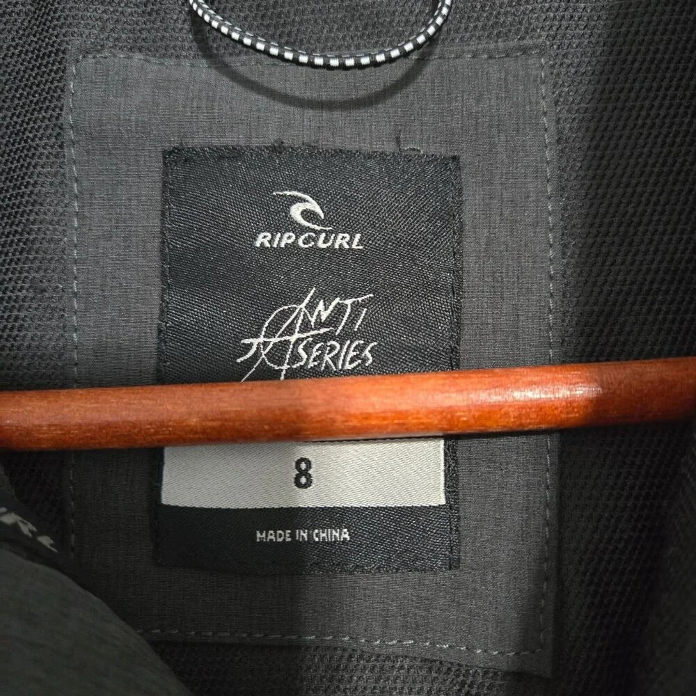 Rip Curl Boy's Elite‎ Anti Series Jacket in Black - Size 8